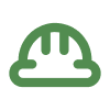 Green Safety Hard Hat Icon